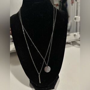 Silver layering necklaces